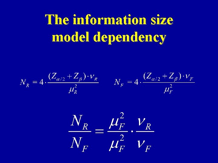 The information size model dependency 