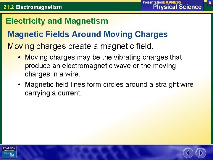 21. 2 Electromagnetism Electricity and Magnetism Magnetic Fields Around Moving Charges Moving charges create