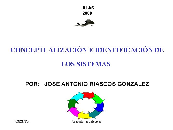 ALAS 2000 CONCEPTUALIZACIÓN E IDENTIFICACIÓN DE LOS SISTEMAS POR: JOSE ANTONIO RIASCOS GONZALEZ ASESTRA
