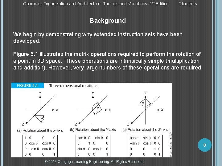Computer Organization and Architecture: Themes and Variations, 1 st Edition Clements Background We begin Computer Organization and Architecture: Themes and Variations, 1 st Edition Clements Background We begin