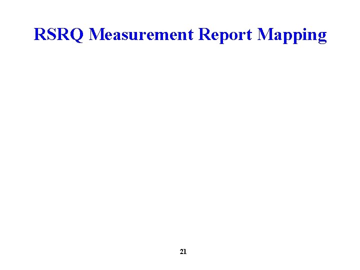RSRQ Measurement Report Mapping 21 