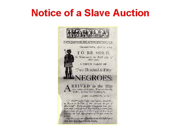 Notice of a Slave Auction 