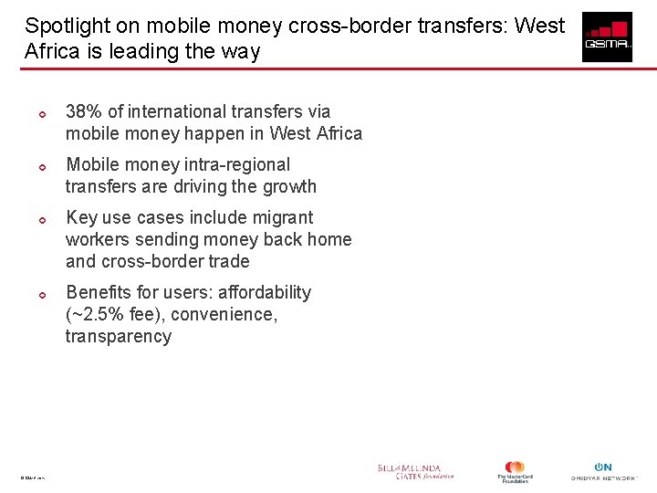 Spotlight on mobile money cross-border transfers: West Africa is leading the way ¢ ¢
