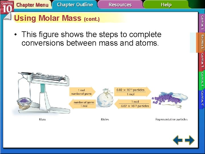 Using Molar Mass (cont. ) • This figure shows the steps to complete conversions Using Molar Mass (cont. ) • This figure shows the steps to complete conversions