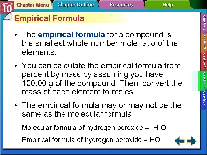 Empirical Formula • The empirical formula for a compound is the smallest whole-number mole Empirical Formula • The empirical formula for a compound is the smallest whole-number mole
