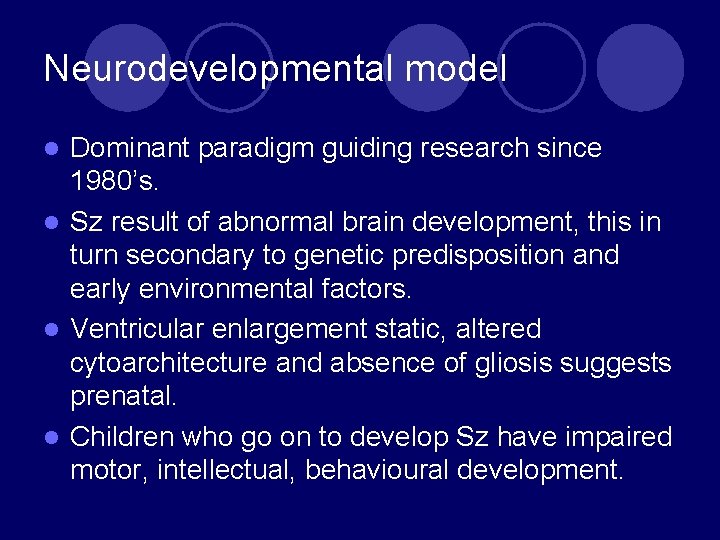 Neurodevelopmental Model Delusions cognitive mechanisms and the prodromal phase of