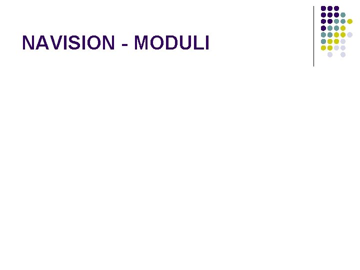 NAVISION - MODULI 
