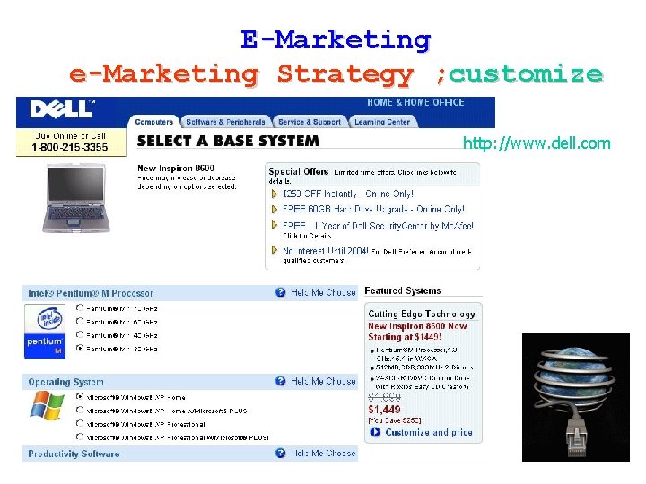 E-Marketing e-Marketing Strategy ; customize http: //www. dell. com MK 380 Kulachatr C. Na