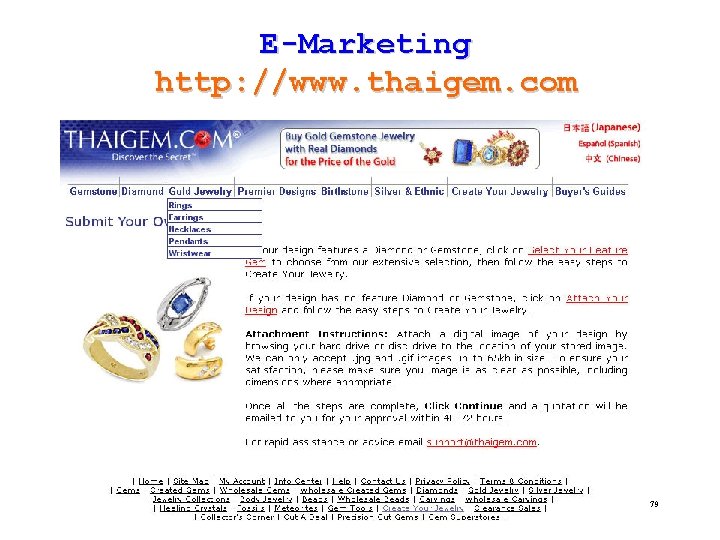 E-Marketing http: //www. thaigem. com MK 380 Kulachatr C. Na Ayudhya 79 