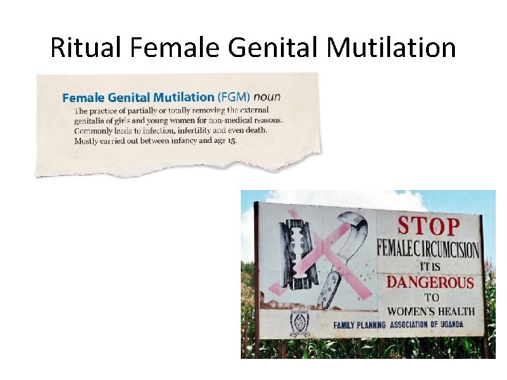 Ritual Female Genital Mutilation 