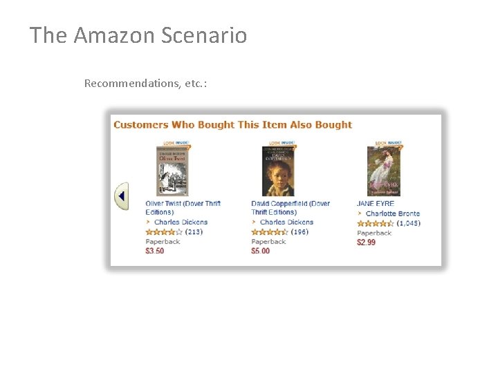 The Amazon Scenario Recommendations, etc. : 