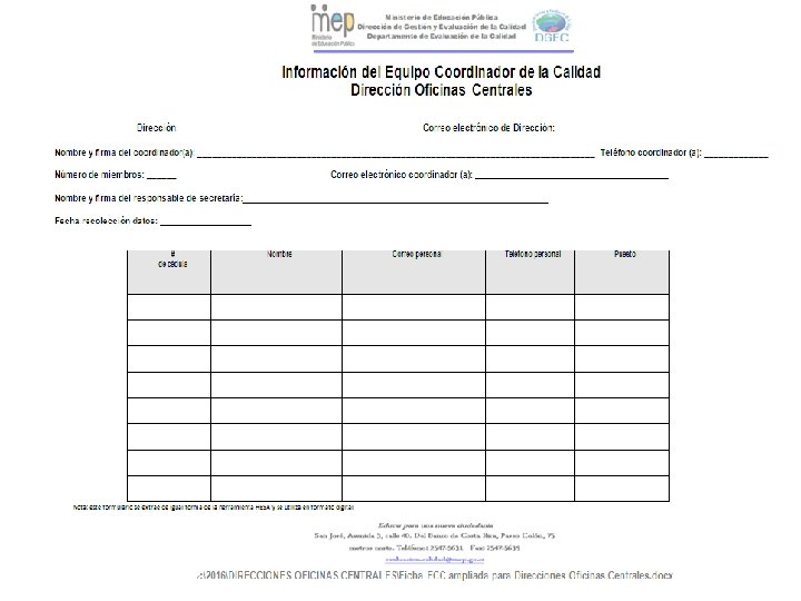 Implementacin del Modelo de Evaluacin de la Calidad