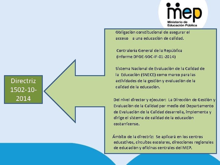 Implementacin del Modelo de Evaluacin de la Calidad