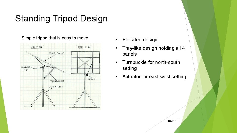 Standing Tripod Design Simple tripod that is easy to move • Elevated design • Standing Tripod Design Simple tripod that is easy to move • Elevated design •