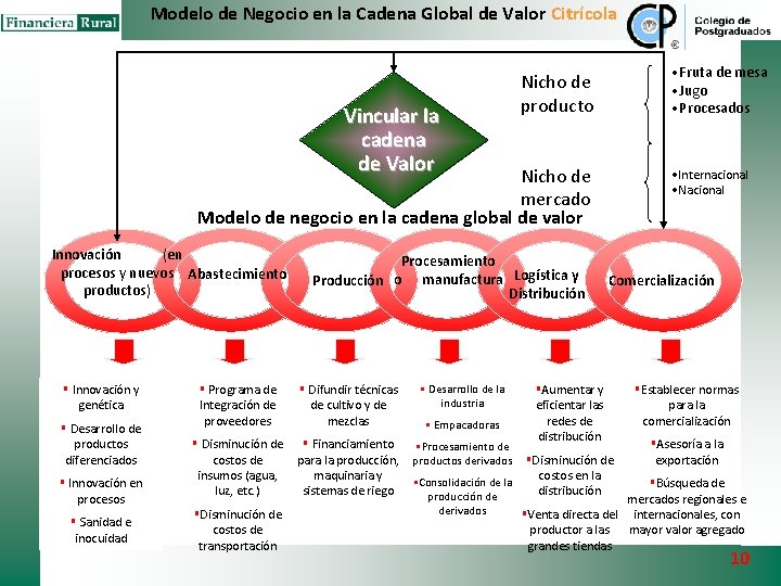 Modelo de Negocio en la Cadena Global de Valor Citrícola Vincular la cadena de Modelo de Negocio en la Cadena Global de Valor Citrícola Vincular la cadena de