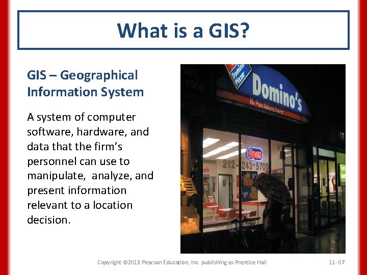 What is a GIS? GIS – Geographical Information System A system of computer software,