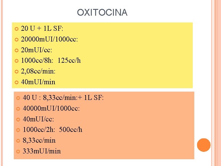OXITOCINA 20 U + 1 L SF: 20000 m. UI/1000 cc: 20 m. UI/cc: