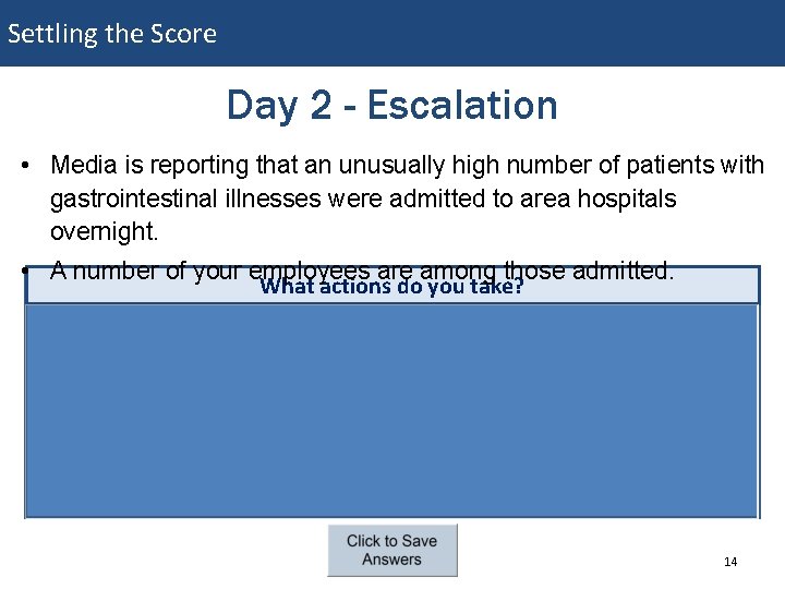 Settling the Score Day 2 - Escalation • Media is reporting that an unusually Settling the Score Day 2 - Escalation • Media is reporting that an unusually