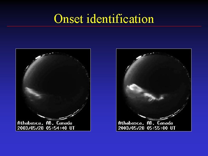 Onset identification 