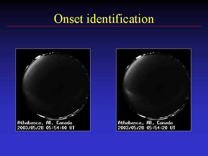 Onset identification 