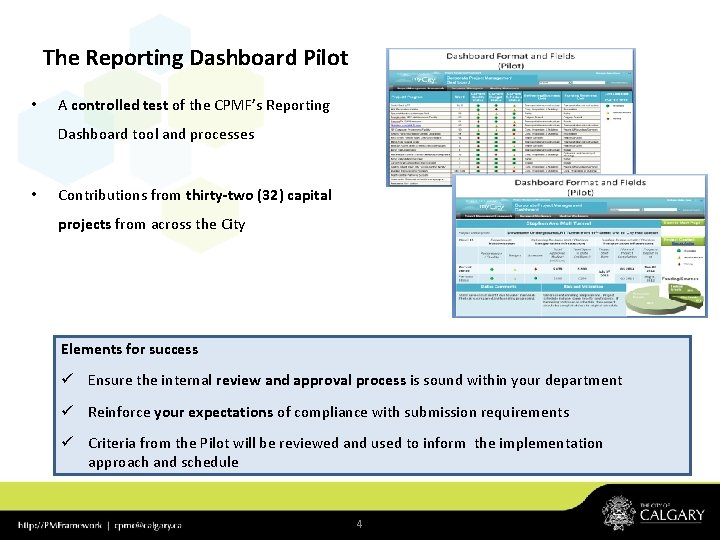 The Reporting Dashboard Pilot • A controlled test of the CPMF’s Reporting Dashboard tool The Reporting Dashboard Pilot • A controlled test of the CPMF’s Reporting Dashboard tool