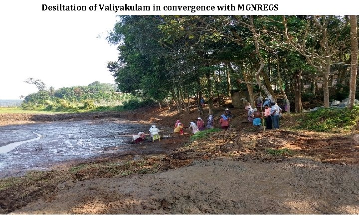 Desiltation of Valiyakulam in convergence with MGNREGS 