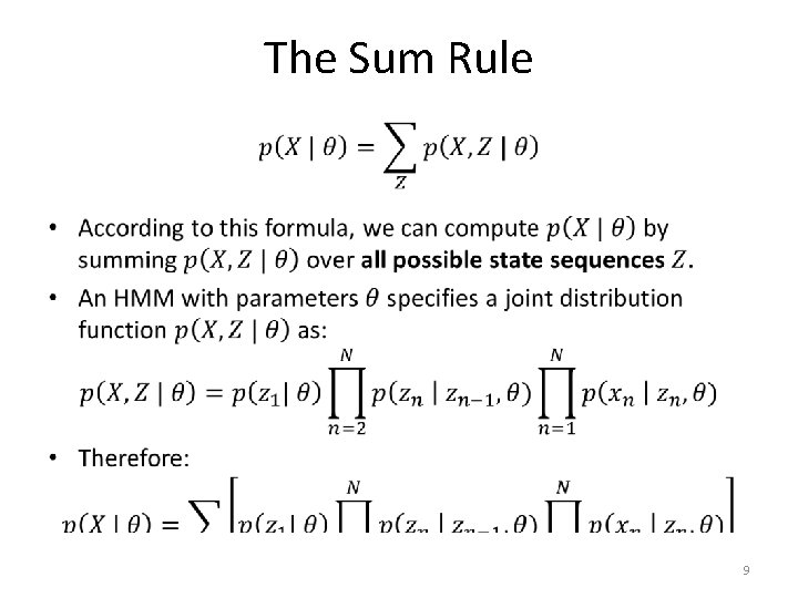 The Sum Rule • 9 