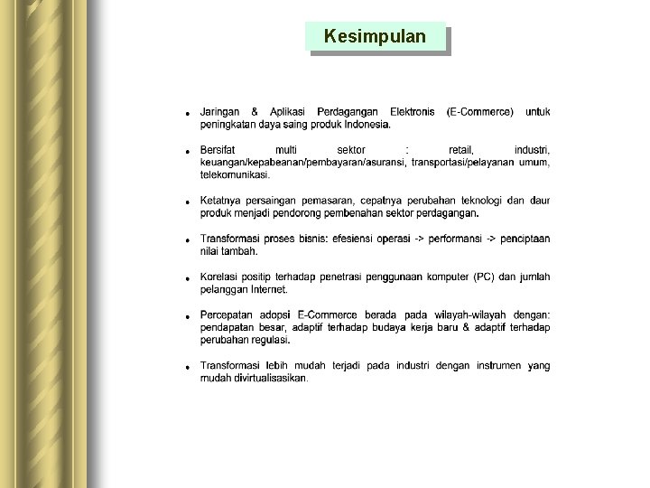 Kesimpulan Kesimpulan