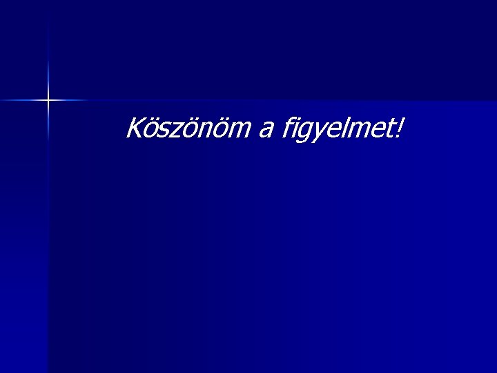 Köszönöm a figyelmet! 