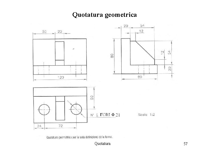 Quotatura geometrica Quotatura 57 