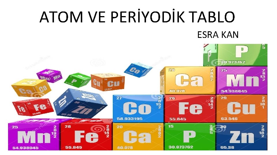 ATOM VE PERİYODİK TABLO ESRA KAN 