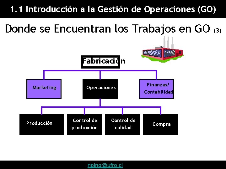 1. 1 Introducción a la Gestión de Operaciones (GO) Donde se Encuentran los Trabajos