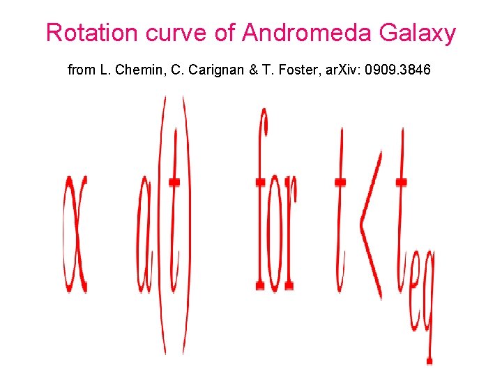 Rotation curve of Andromeda Galaxy from L. Chemin, C. Carignan & T. Foster, ar. Rotation curve of Andromeda Galaxy from L. Chemin, C. Carignan & T. Foster, ar.