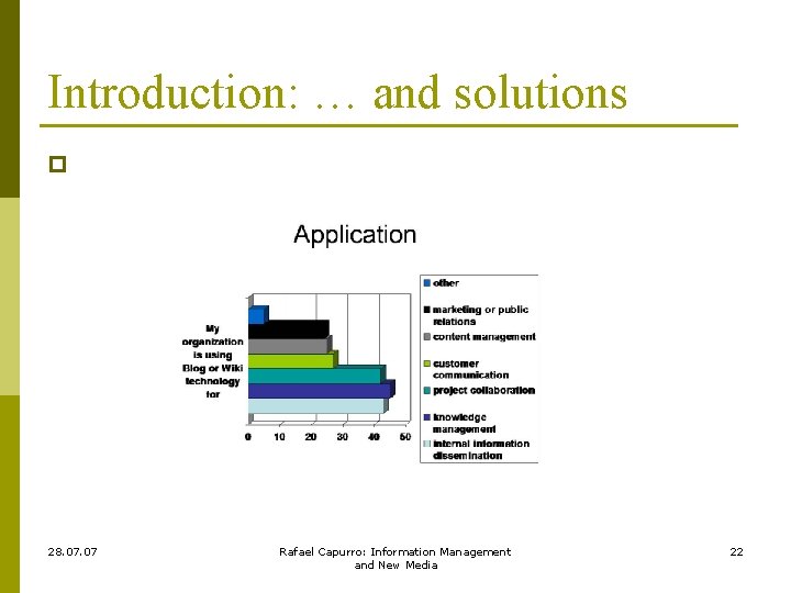 Introduction: … and solutions p 28. 07 Rafael Capurro: Information Management and New Media
