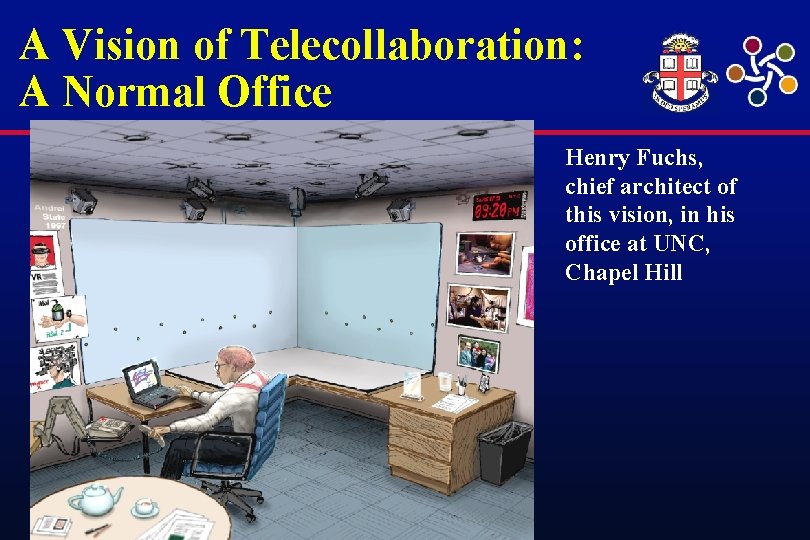 A Vision of Telecollaboration: A Normal Office Henry Fuchs, chief architect of this vision,