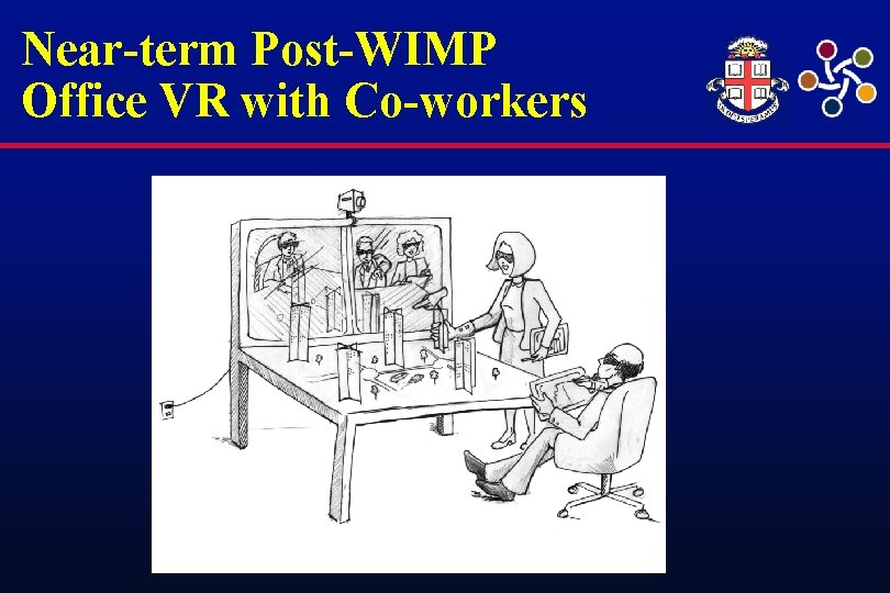 Near-term Post-WIMP Office VR with Co-workers 