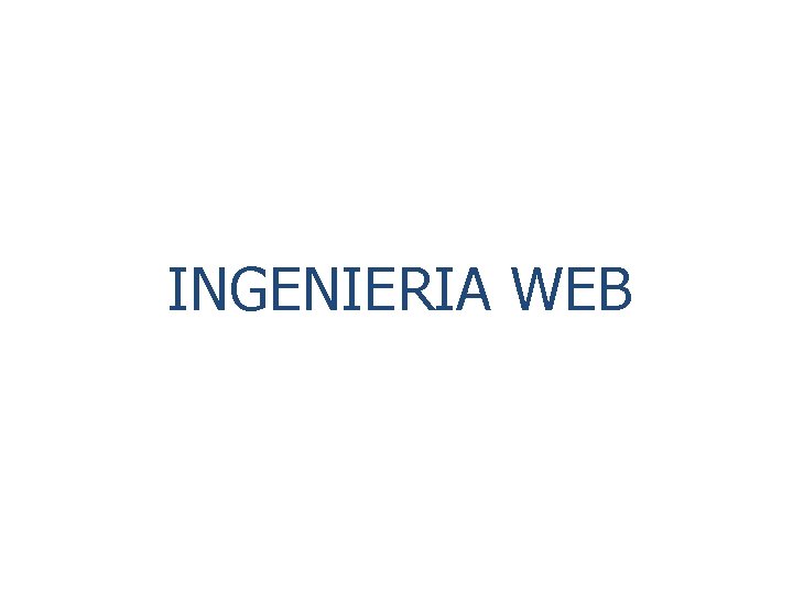 INGENIERIA WEB 