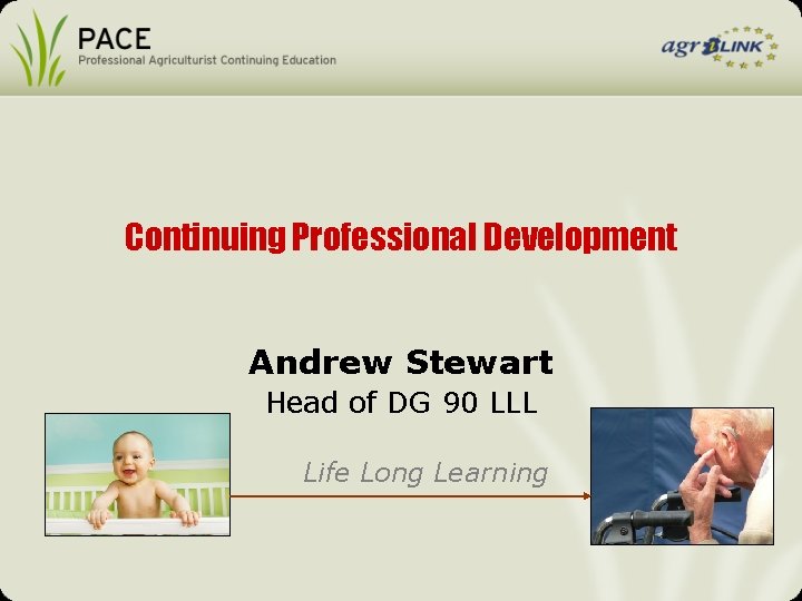 Continuing Professional Development Andrew Stewart Head of DG 90 LLL Life Long Learning 