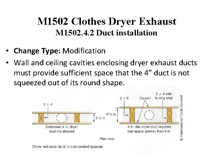 M 1502 Clothes Dryer Exhaust M 1502. 4. 2 Duct installation • Change Type: