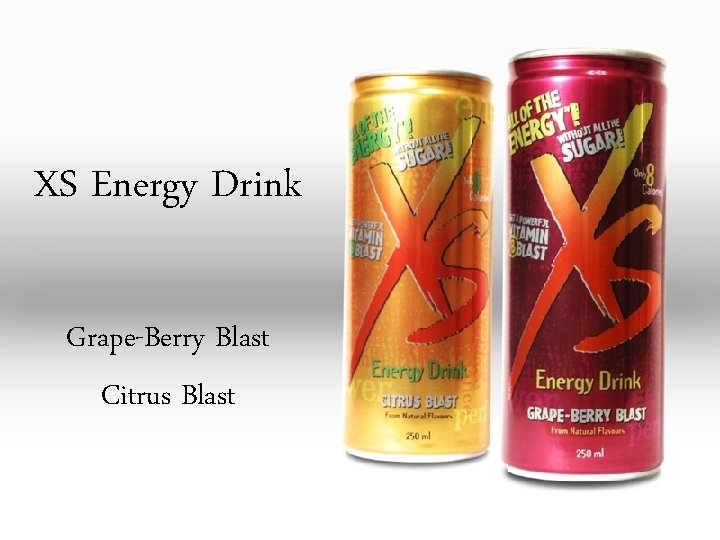 XS Energy Drink Grape-Berry Blast Citrus Blast 