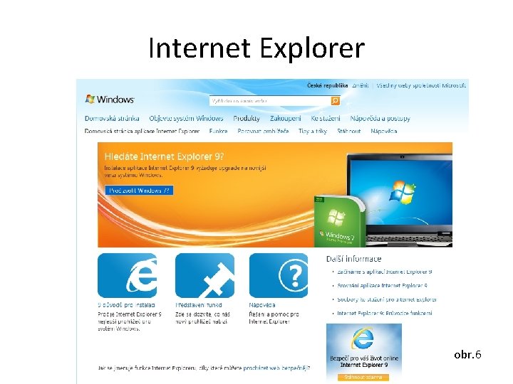 Internet Explorer obr. 6 