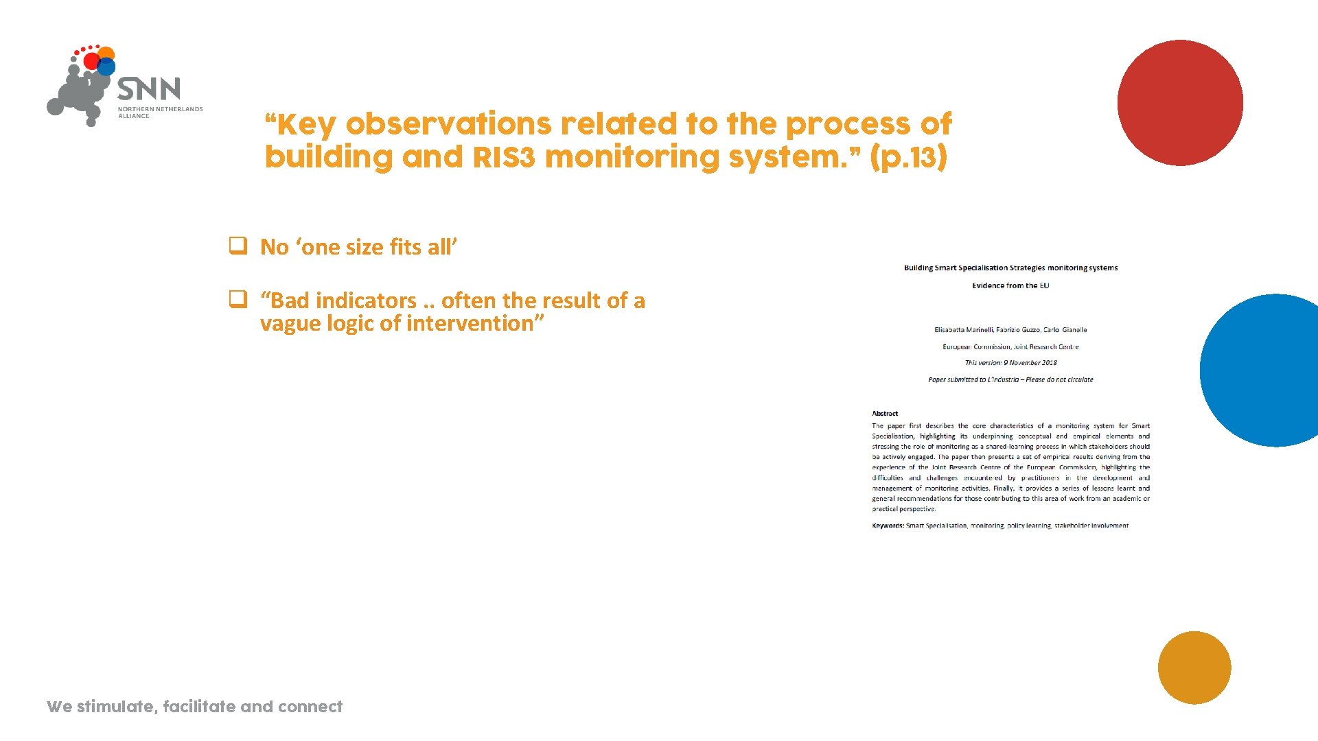 “Key observations related to the process of building and RIS 3 monitoring system. ”