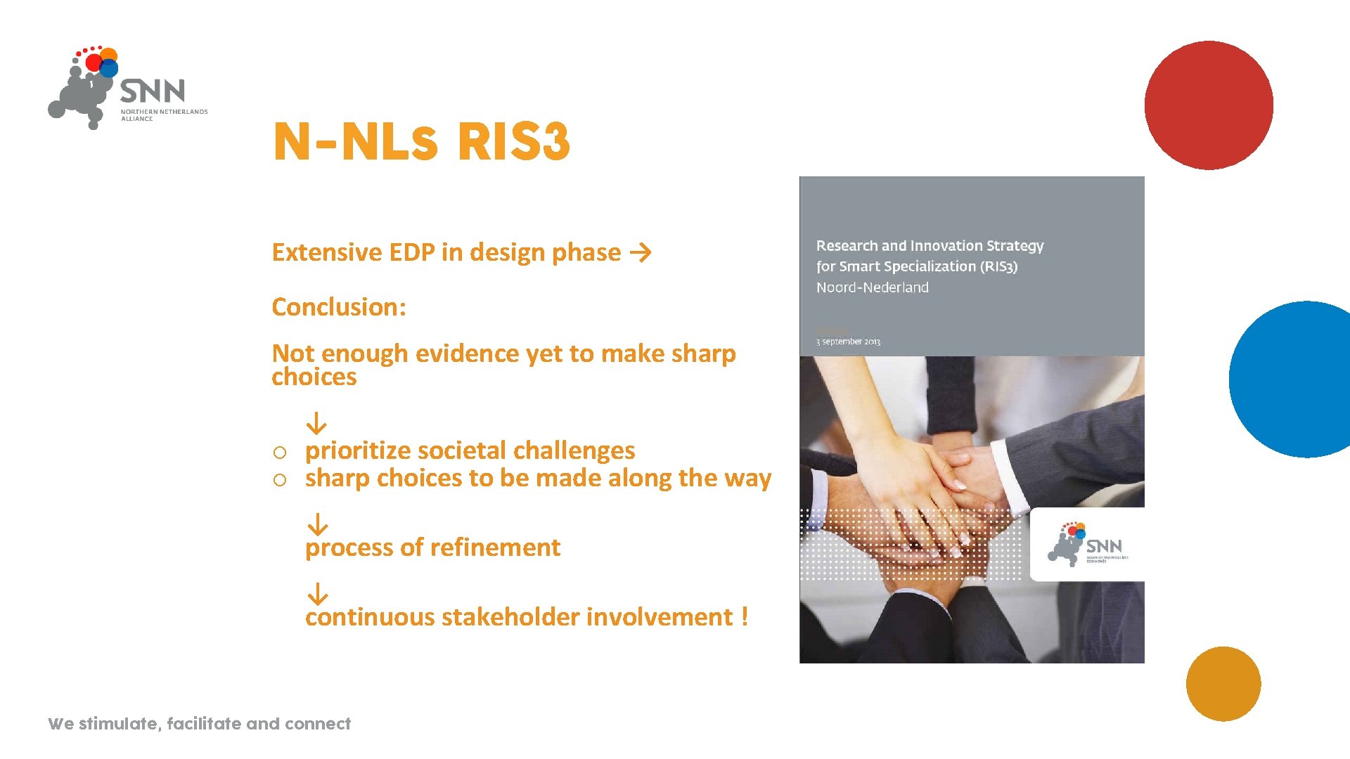 N-NLs RIS 3 Extensive EDP in design phase → Conclusion: Not enough evidence yet