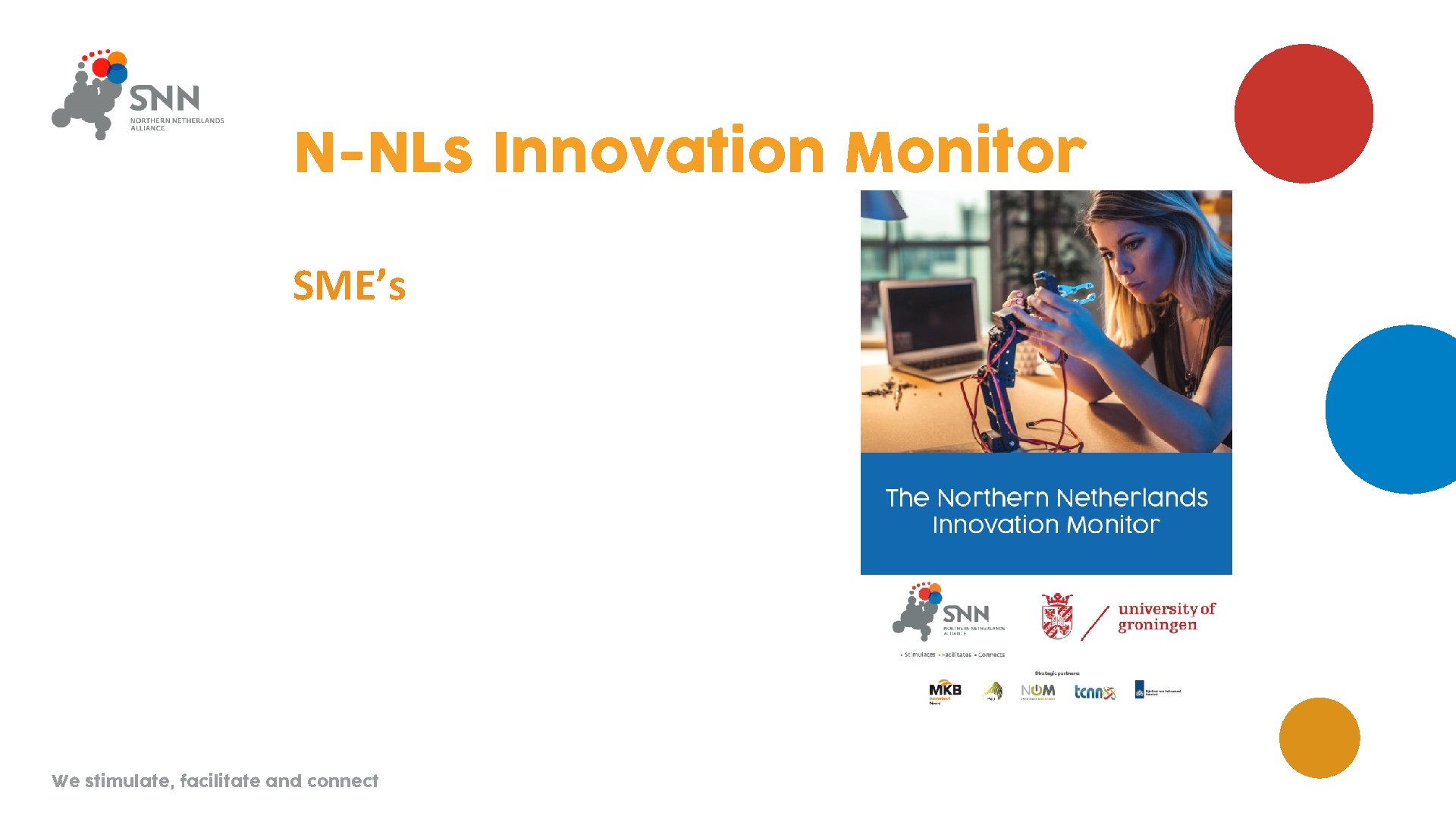 N-NLs Innovation Monitor SME’s We stimulate, facilitate and connect 