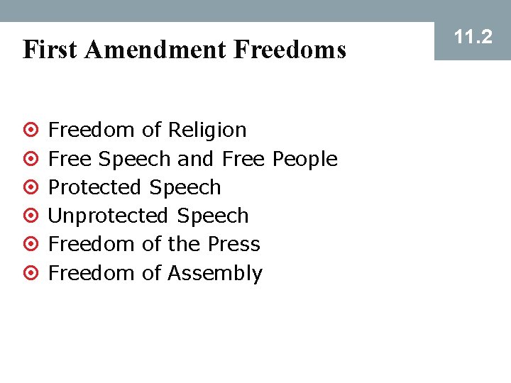 First Amendment Freedoms ¤ ¤ ¤ Freedom of Religion Free Speech and Free People
