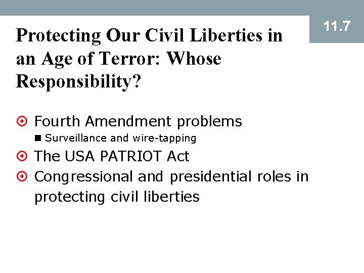 Protecting Our Civil Liberties in an Age of Terror: Whose Responsibility? ¤ Fourth Amendment