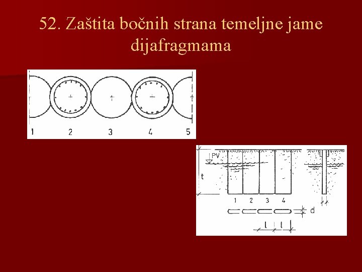 52. Zaštita bočnih strana temeljne jame dijafragmama 