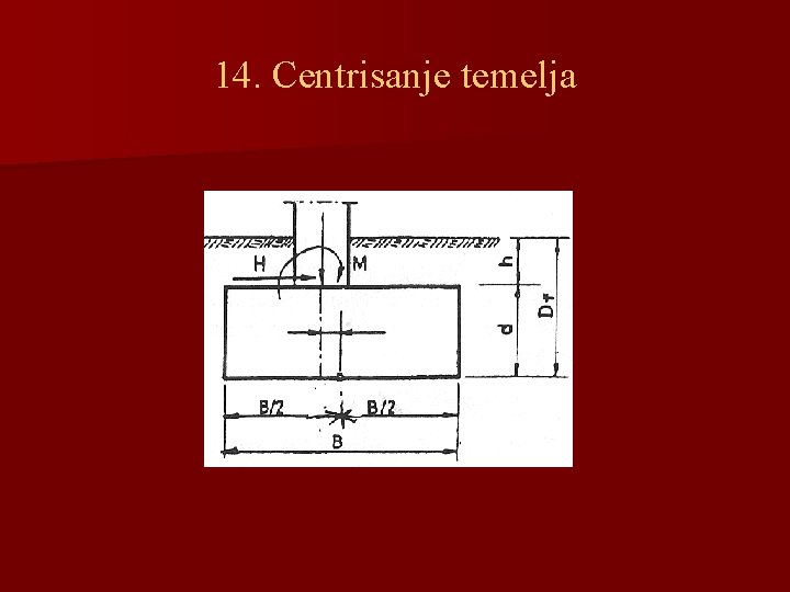 14. Centrisanje temelja V x 