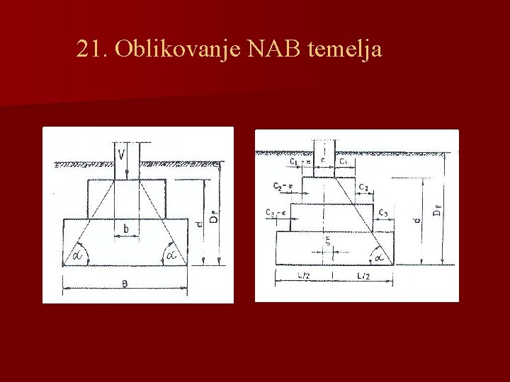 21. Oblikovanje NAB temelja 