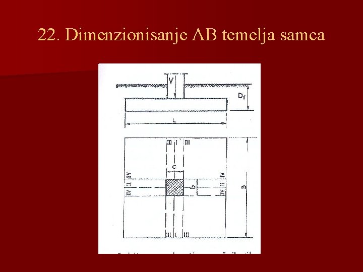 22. Dimenzionisanje AB temelja samca 